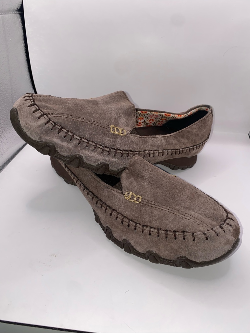Skechers Women’s Bikers Pedestrian Memory Slip-On Moccasins in Chocolate - Picture 2 of 7